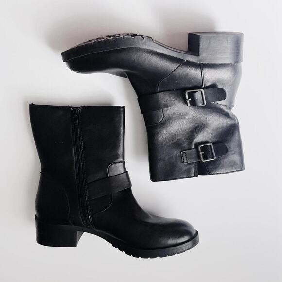 Vegan leather buckle boots - Picture 2 of 4